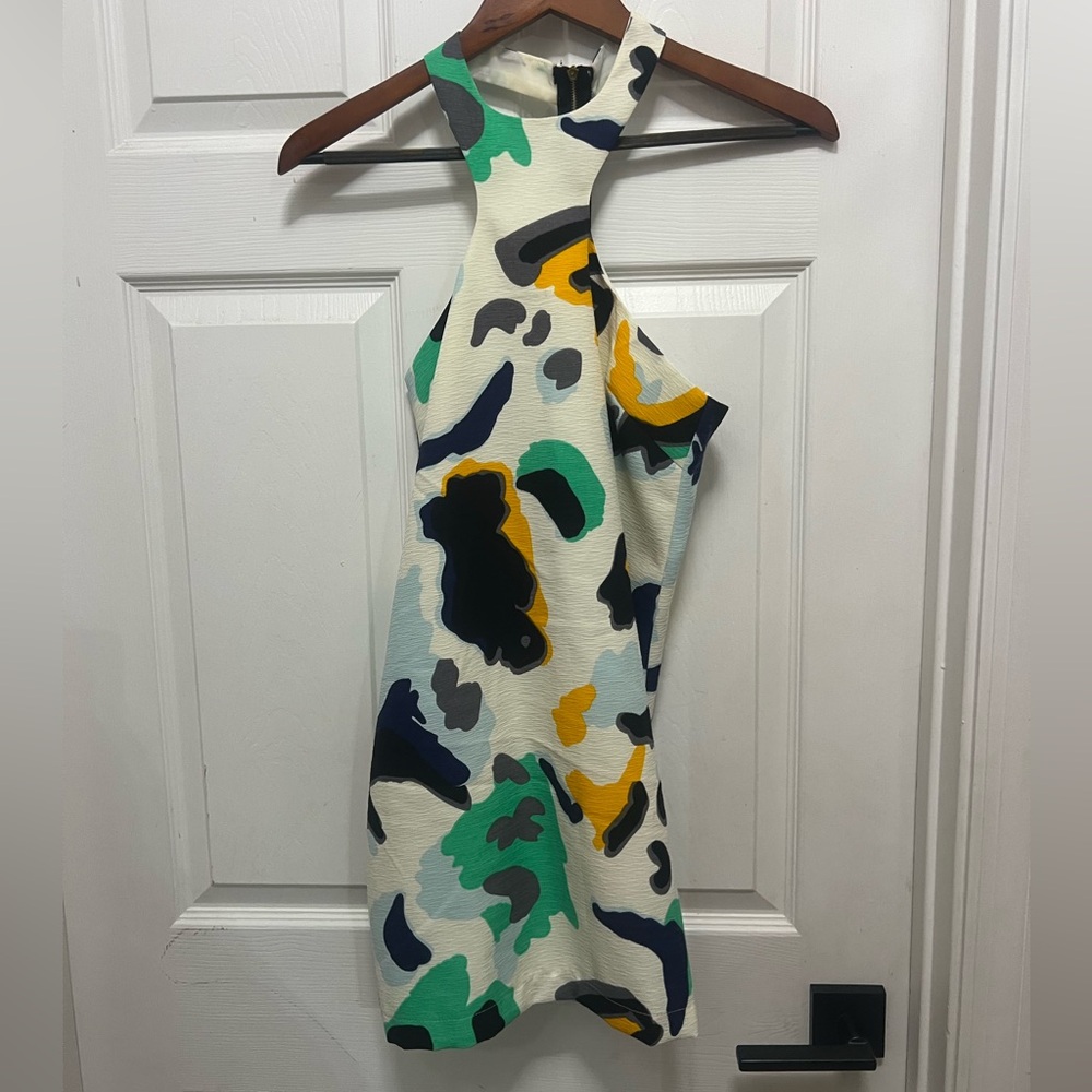 re:named Backless Dress with Bold Print - Picture 1 of 5